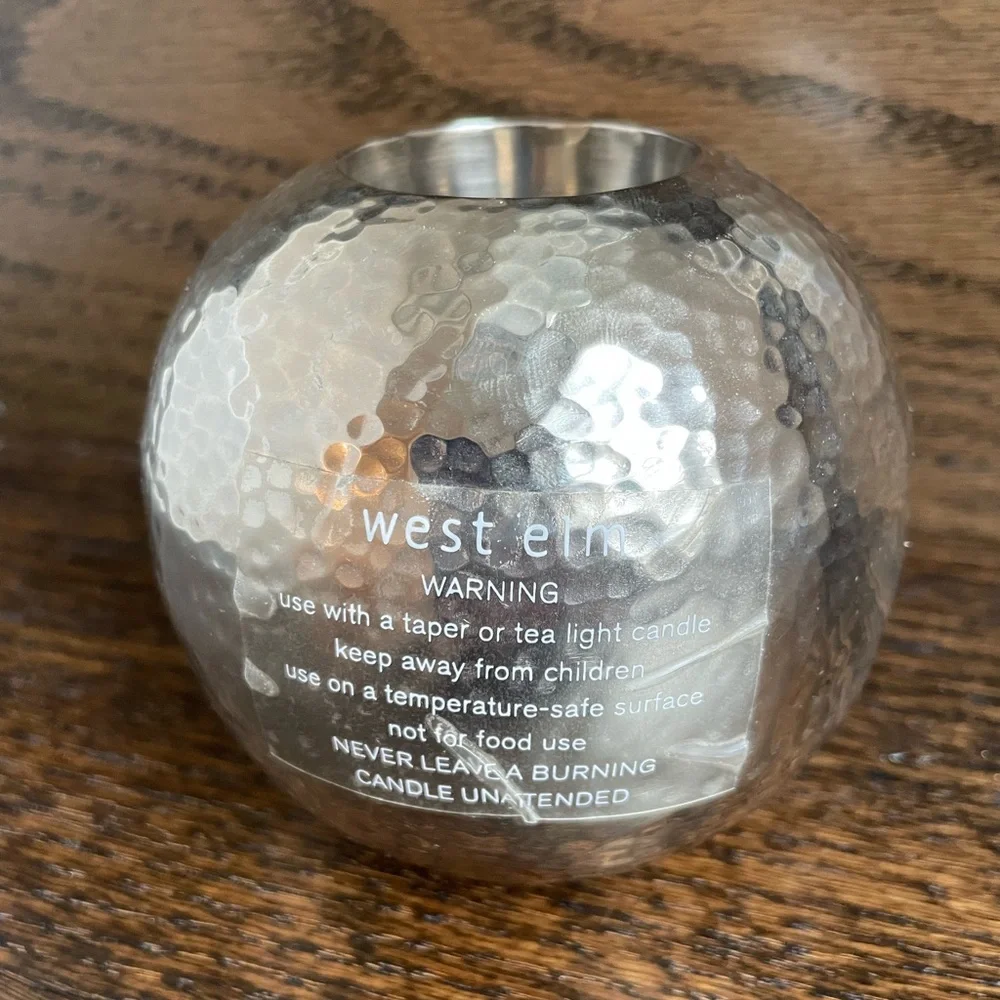 West Elm Silver Candle Holder (Taper or Tealight)